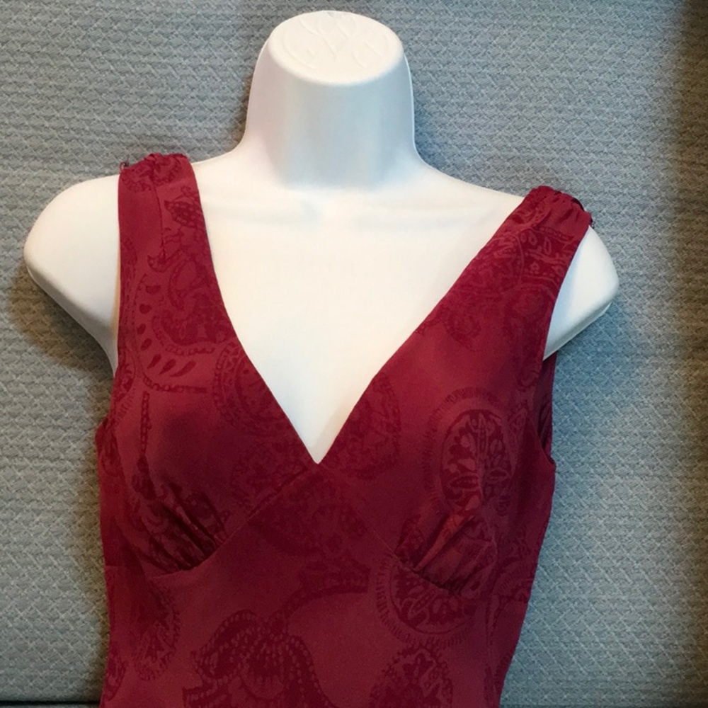 Magenta Patterned Maxi Dress